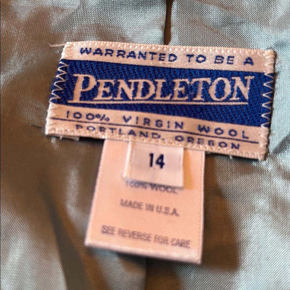 Pendleton Soft Sky Blue Wool Lined Blazer - image 2